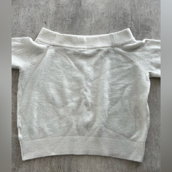 Off the shoulder white sweater - Picture 2 of 9